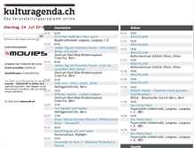 Tablet Screenshot of kulturagenda.ch